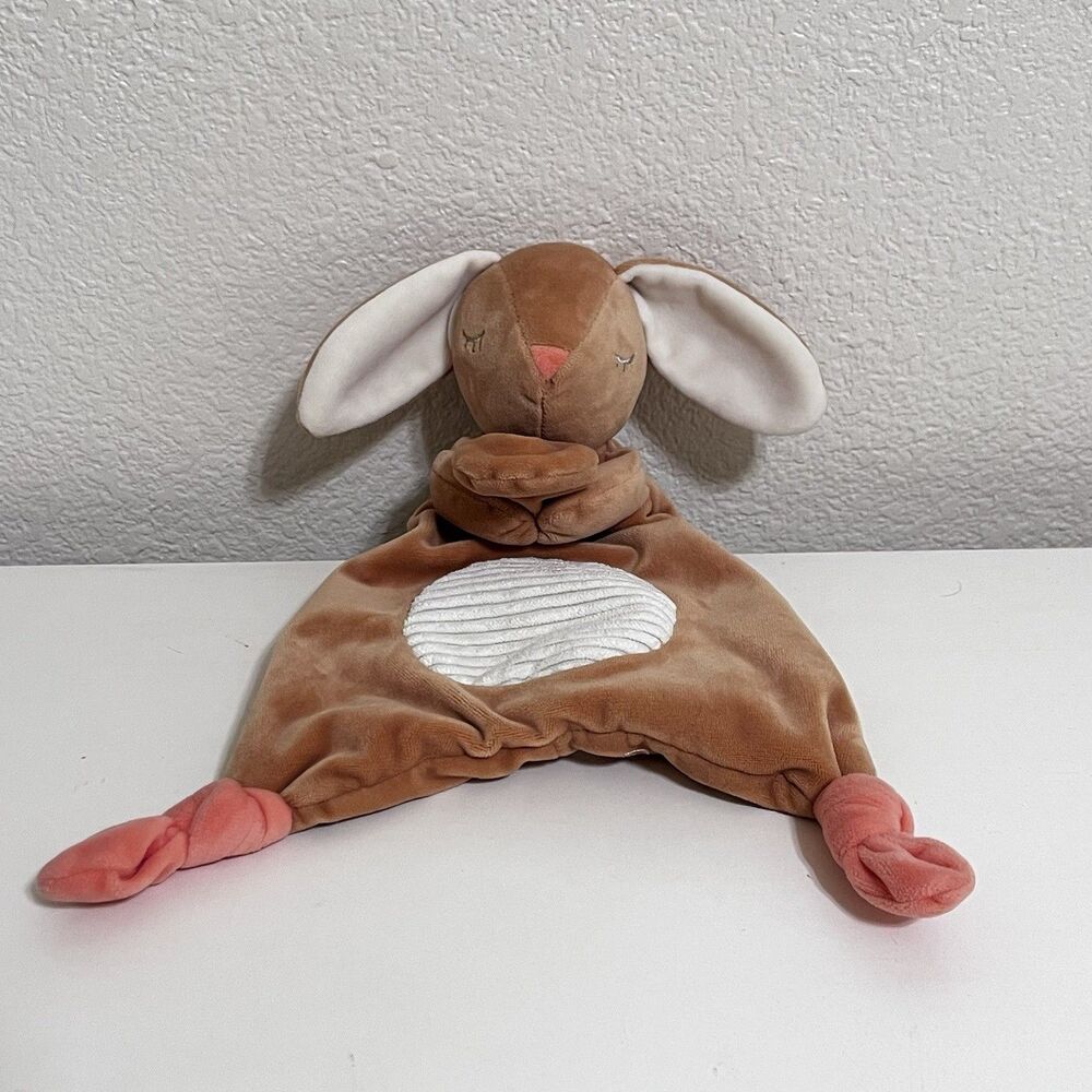 Mary Meyer Leika Little Bunny Rabbit Lovey Security Blanket Lovie Knotted Edges